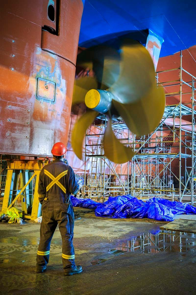 Industrial photo - massive tanker propeller