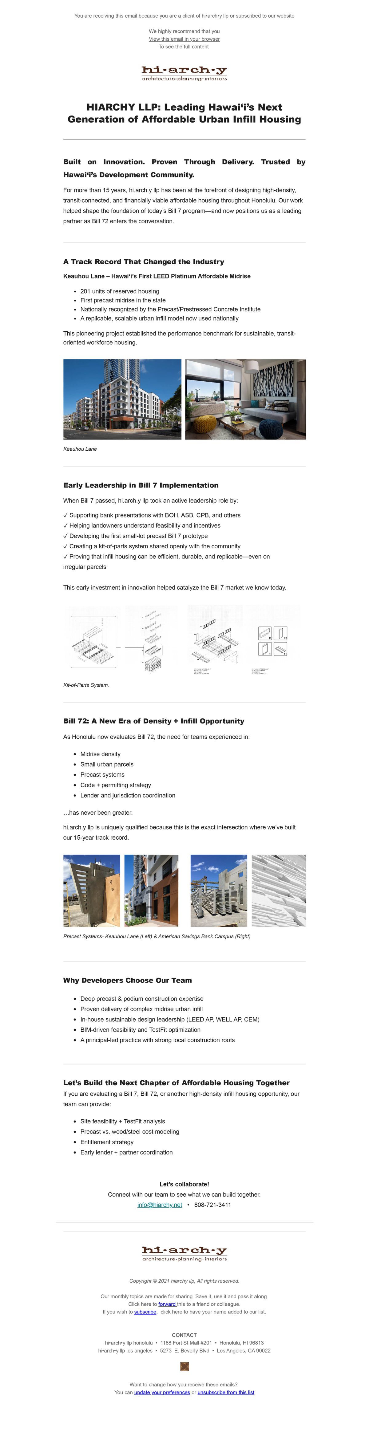 Leading Hawai'i's Next Generation of Affordable Urban Infill Housing