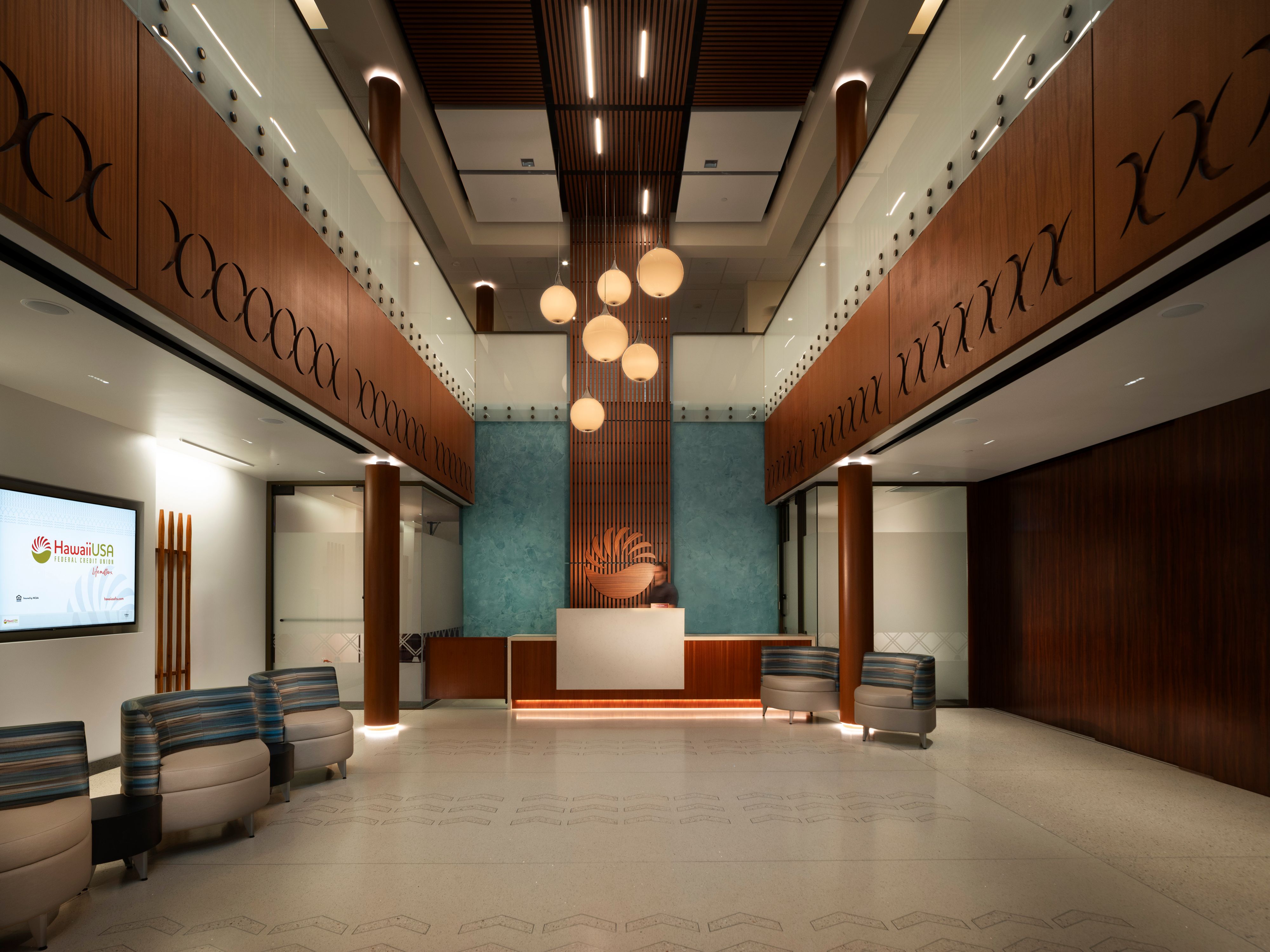 HawaiiUSA FCU Headquarters Lobby