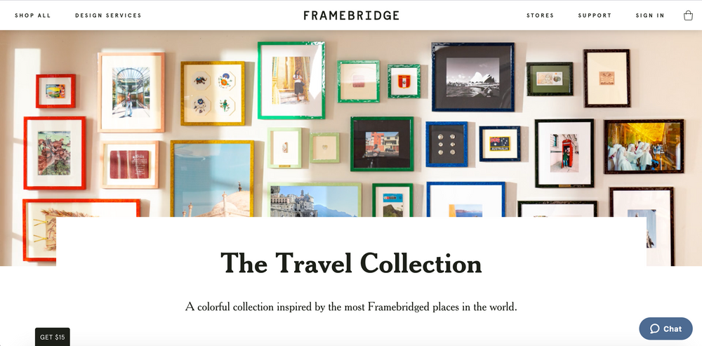 Travel Collection Landing Page