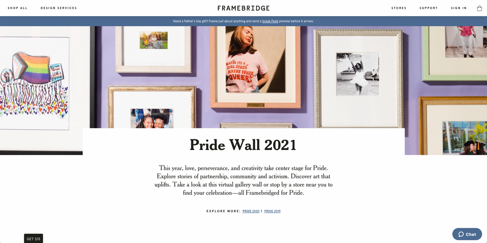 Pride Landing Page