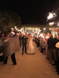 Sparklers at Wedding