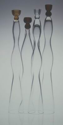 Silhouette collection, limited edition  of hand blown crystal candleholder