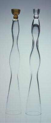 Silhouette collection, limited edition  of hand blown crystal candleholder