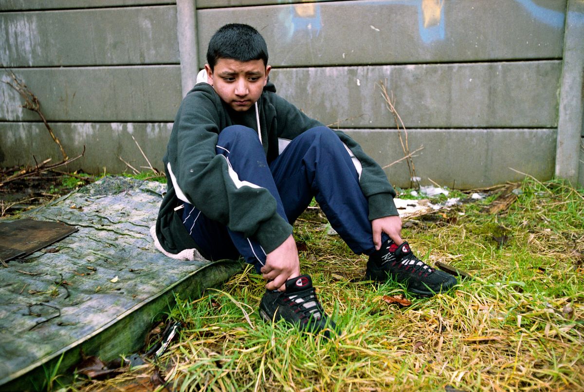 Qasim, aged 12.  He ran away because of personal issues that had affected his family which led to them becoming homeless and also because of a group of bullies who were pressuring Qasim become part of their gang and he didn't want too.© Hazel Thompson Home and Away