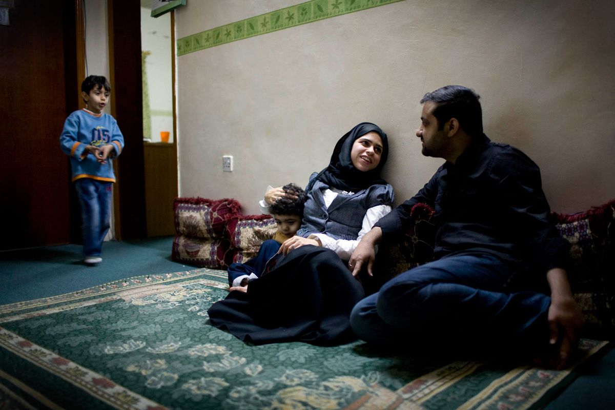 Enas, aged 25 a product marketing manager and youth activist, visiting her fiancé at his family's home. © Hazel Thompson Measure of a Woman