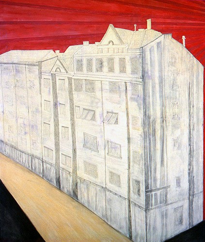 200560 x 72acrylic, graphite, lithography crayon, watercolor, on canvas Hope in Belgrade