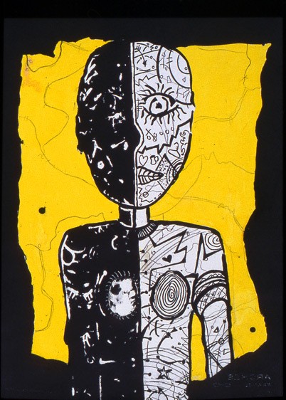 hand painted lithograph Breast Cancer Survivor