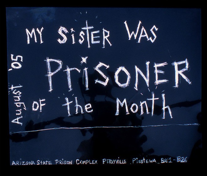 approx 24 x 22thin plastic sheet coated with photo emulsion that I scratched the image into. Untitled