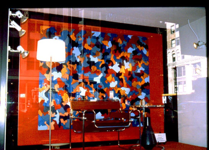 Urban Camouflage II shown in a store window in Manhattan