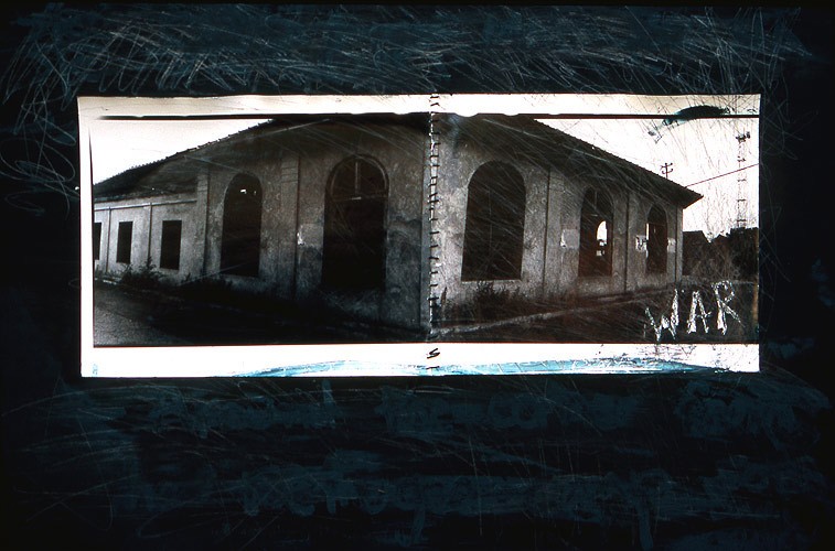 200533 x 22. Acrylic, Graphite, Photograph, String, Wood. Location Serbia. War
