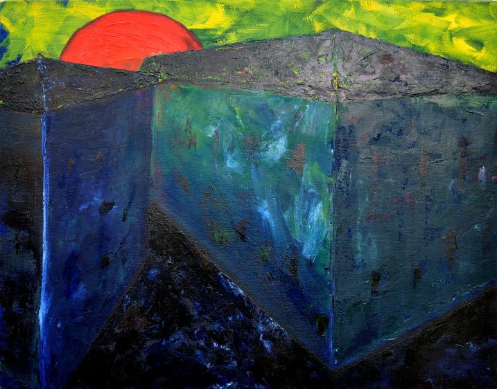 200523.5 x 30.25oil on canvas The Red Sun