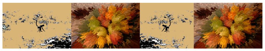 "monkey and Apples x4"