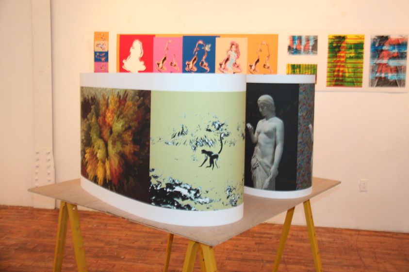 "Apples and Monkey x4" (install shot)