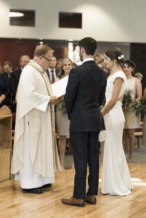 Bride and Groom with Priest Ceremony