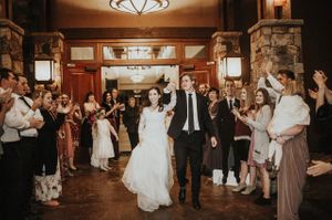 Guest Cheer During Sendoff For Bride and Groom Reception