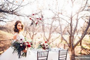 Elegant Table Setting Beautiful Bride