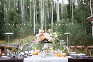 Hoopes Events | Evelyn and Kevin | Park City Utah | Elegant Reception Dinner Table Accented by Bistro Lights along with Sage, Blush and White Centerpieces Evelyn_Kevin_Park_City_Utah_Reception_Dinner_Table_Bistro_Lights_Sage_Blush_White_Centerpieces.jpg
