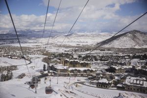 Aerial View of Canyons Resort From Ski Lift Details