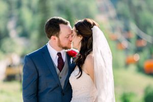 Bride and Groom Kissing Ceremony