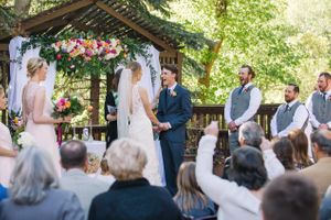 Hoopes Events | Claire and Scott | Millcreek Inn | Salt Lake City Utah | Bride and Groom Laughing During Wedding Ceremony Claire_Scott_Millcreek_Inn_Salt_Lake_City_Utah_Bride_Groom_Wedding_Ceremony_Laughing.jpg