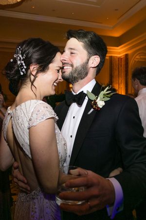 Couple Embrace Reception