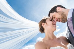 Hoopes Events | Ilana and Dave | Canyons Resort | Park City Utah | Bride and Groom Touching Tenderly While Bride's Veil Blows in the Wind Ilana_Dave_Canyons_Resort_Park_City_Utah_Bride_Groom_Tender_Touch_Wind_Blowing_Veil.jpg