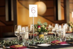 Hoopes Events | Tina and Dan | Snowbird Resort | Snowbird Utah | Table Setting Accented with Burgundy, Green and Gold Tina_Dan_Snowbird_Resort_Snowbird_Utah_Table_Setting.jpg