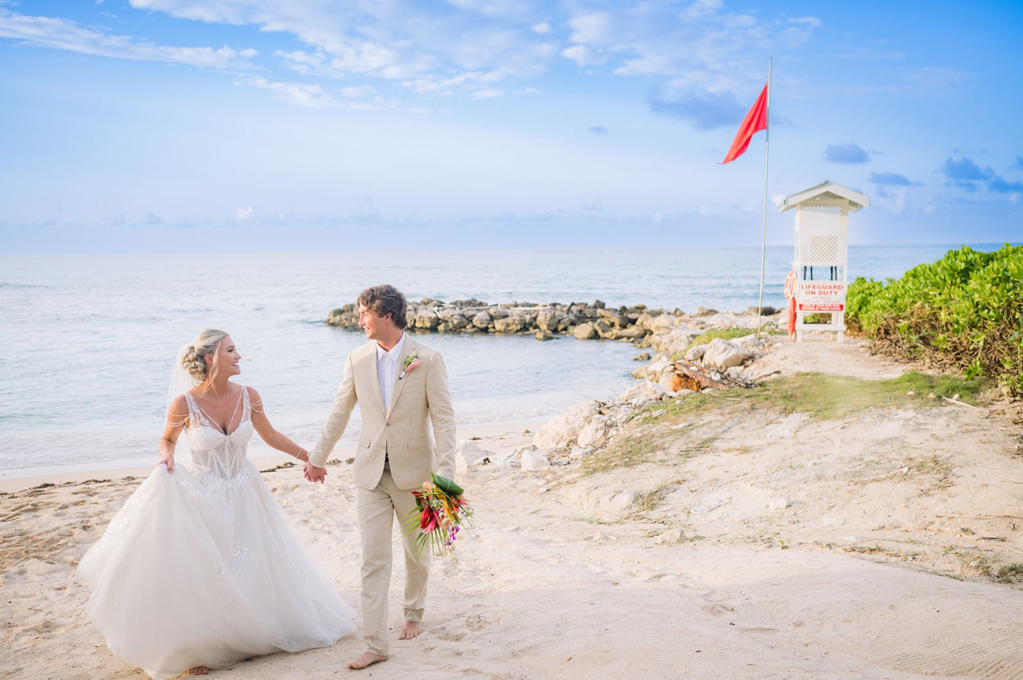 Couple Walking on Beach