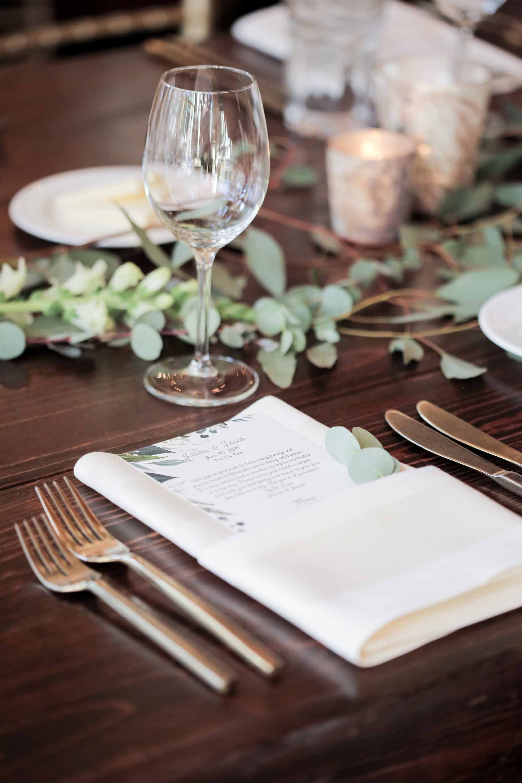 Rustic Elegance Place Setting Details