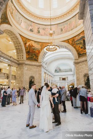 Hoopes Events | Lexie and Neil | Utah State Capitol | Salt Lake City Utah | Bride and Groom at Reception Lexie_Neil_Utah_State_Capitol_Salt_Lake_City_Utah_Bride_Groom_at_Reception.jpg
