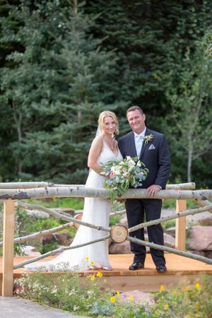 Hoopes Events | Evelyn and Kevin | Park City Utah | Bride and Groom on Wooden Bridge Evelyn_Kevin_Park_City_Utah_Bride_Groom_Wooden_Bridge.jpg