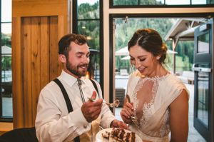 Slicing the Wedding Cake Reception
