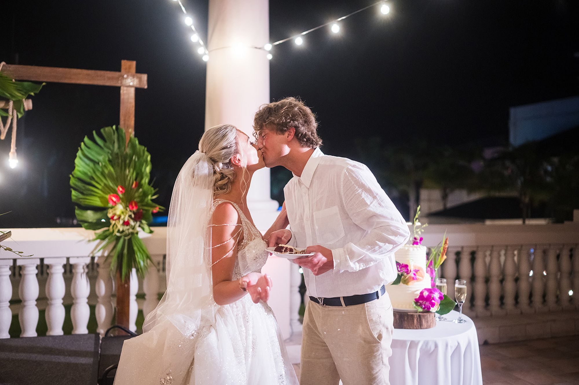 Reception Kiss After Cake