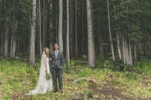 Mountain Landscape Bride and Groom