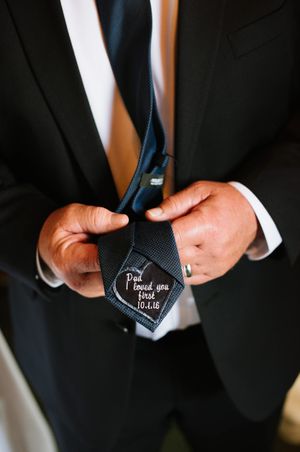 Father's Give Tie Getting Ready