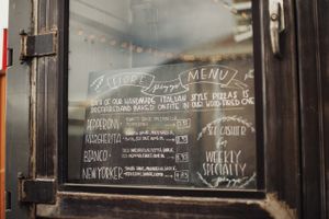 Fiore Pizza Menu Reception
