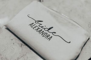 Customized bridal purse Getting Ready