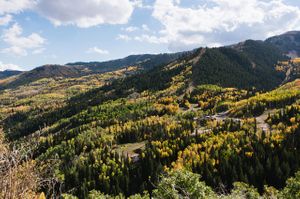 Beautiful Fall -Colored Mountains Surroundings