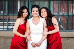 Bride With Her Bridesmaids Bride