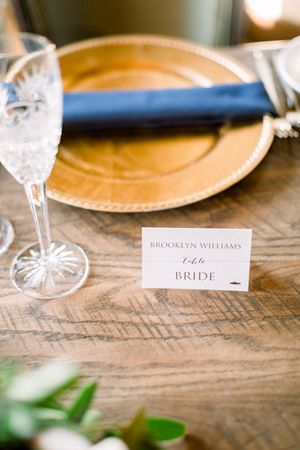 Bride's Name Card Details