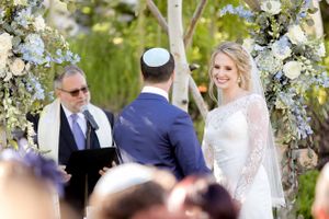 Happy Bride and Groom Ceremony