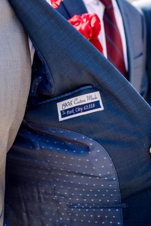 Groom's Custom-Made Suit Details