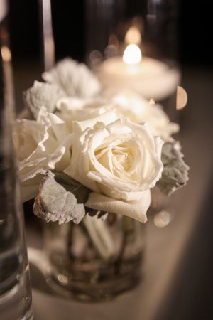 Candlelit Flower Centerpieces Decor