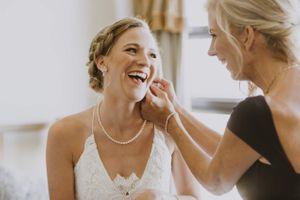 Laughing Bride - Final Touches Pre-Ceremony
