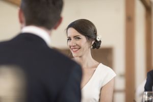 Smiling Bride Bride and Groom