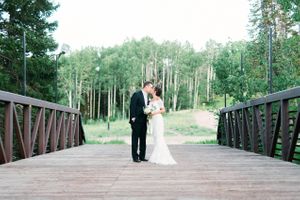 Couple Kissing on Wooden Bridge Couple Portrait