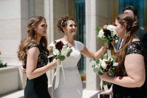 Hoopes Events | Chloe and Austin | Ben Lomond Suites | Ogden Utah | The Great Gatsby Wedding | Bride and Bridesmaids Outside Temple Chloe_Austin_Ben_Lomond_Suites_Ogden_Utah_Great_Gatsby_Bride_Bridesmaids_Outside_Temple.jpg