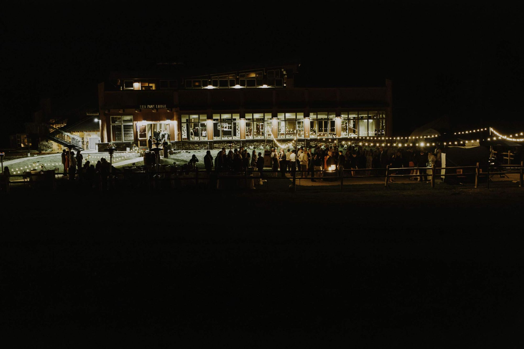 Pine Lodge in Evening Glow Reception