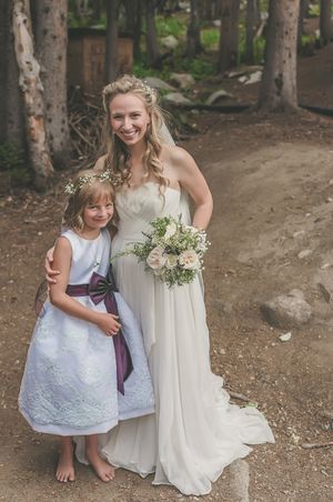 Bride With Flower Girl Ceremomy